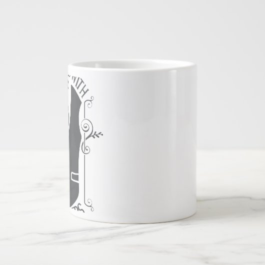 華人と提携している ジャンボコーヒーマグカップ (正面)