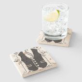 華人と提携している ストーンコースター (横)