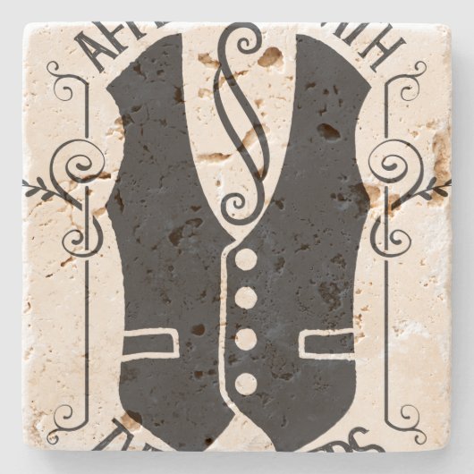 華人と提携している ストーンコースター (正面)