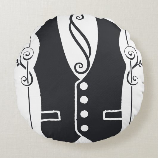 華人と提携している ラウンドクッション (正面)