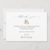 華奢な牡丹の結婚花束感謝していの夏 招待状 (正面)