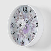 華奢な花束のアネモネ。 壁時計 (傾斜)