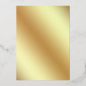 華縁ど白イスラーム結婚金ゴールド 箔招待状 (裏面)