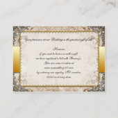 華美おとぎ話結婚帳のギフトレジストリ エンクロージャーカード (裏面)