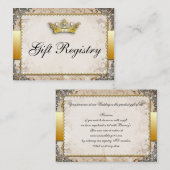 華美おとぎ話結婚帳のギフトレジストリ エンクロージャーカード (正面/裏面)