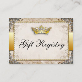 華美おとぎ話結婚帳のギフトレジストリ エンクロージャーカード