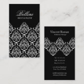 華美でエレガントなダマスク織の名刺のデザイン 名刺 (正面/裏面)