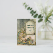 華美でビクトリアンなスクロール窓の名刺 名刺 (スタンド正面)