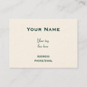 華美でビクトリアンな花及びスクロール名刺 名刺 (裏面)