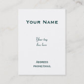 華美でビクトリアンな花及びスクロール名刺 名刺 (裏面)