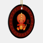華美で中国のな辰年 セラミックオーナメント (右)