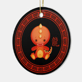 華美で中国のな辰年 セラミックオーナメント (左)