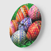 華美なイースターエッグ ラージ壁時計 (傾斜)