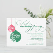 華美なオーナメント%PIPE%の休日のパーティの招待 招待状 (スタンド正面)