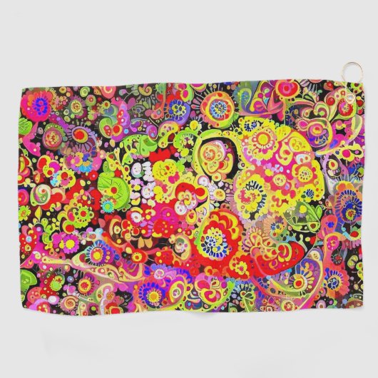 華美なスカル ゴルフタオル (横)