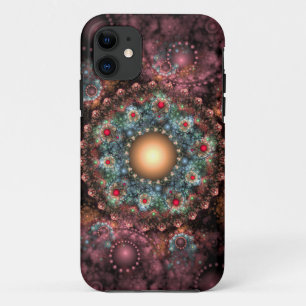 華美なブローチのフラクタルの芸術 iPhone 11 ケース