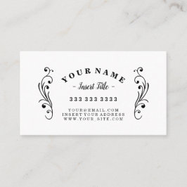 華美なレトロによって曲げられる文字のプロフェッショナル 名刺