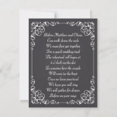 華美なヴィンテージのチョークのリハーサルの夕食の詩の招待 招待状 (正面)