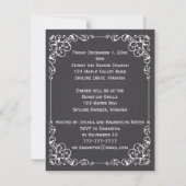 華美なヴィンテージのチョークのリハーサルの夕食の詩の招待 招待状 (裏面)