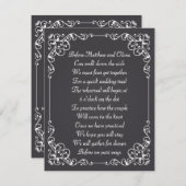 華美なヴィンテージのチョークのリハーサルの夕食の詩の招待 招待状 (正面/裏面)