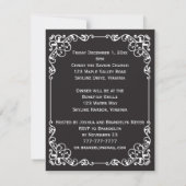 華美なヴィンテージのリハーサルの夕食の詩の招待 招待状 (裏面)