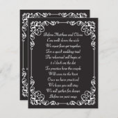 華美なヴィンテージのリハーサルの夕食の詩の招待 招待状 (正面/裏面)