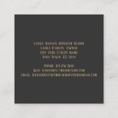 華美なヴィンテージの渦巻フレームの中心のイニシャル| スクエア名刺 (裏面)