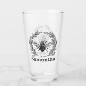 華美なヴィンテージの蜂 タンブラーグラス (裏面)