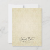 華美なヴィンテージRSVPカード 出欠カード (裏面)