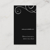 華美な原稿のモノグラムの電子ビジネスカード 名刺 (裏面)