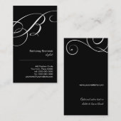 華美な原稿のモノグラムBの名刺 名刺 (正面/裏面)