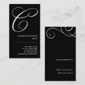 華美な原稿のモノグラムCの名刺 名刺 (正面/裏面)