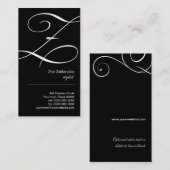 華美な原稿のモノグラムZの名刺 名刺 (正面/裏面)