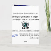 華美な真鍮フレーム(パーソナライズな写真カード) カード (裏面)