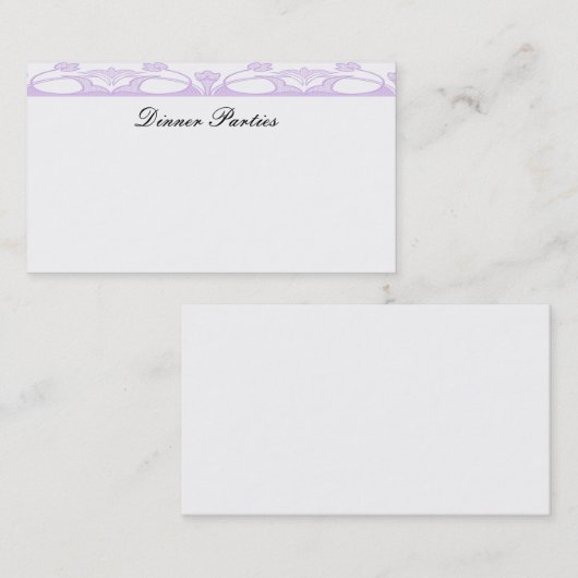 華美な紫色の名刺 名刺 (正面/裏面)