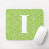 華美な花のモノグラム-手紙I マウスパッド (マウス)
