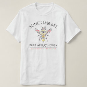 華美な蜂のカスタムな蜂蜜のロゴ Tシャツ