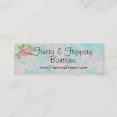 華美な装飾品およびFripperyの名刺 スキニー名刺 (裏面)