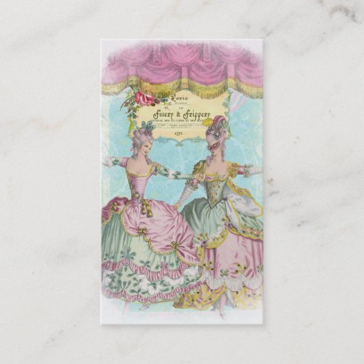 華美な装飾品およびFripperyの名刺 名刺 (正面)