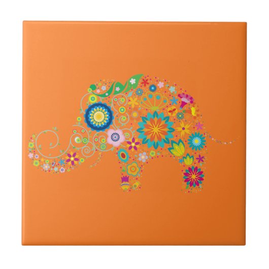 華美な象 タイル (正面)