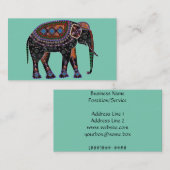 華美な象 名刺 (正面/裏面)