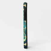 華美な金ゴールドの線条細工のティール(緑がかった色)のやっとそこに例 Case-Mate iPhoneケース (裏面/左)