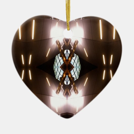 華美なMetallicaの都市未来派のクリスマスのオーナメント セラミックオーナメント (正面)