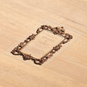 華美アンティーク金ゴールドフレ結婚ーム アクリル招待状 (レイダウン)