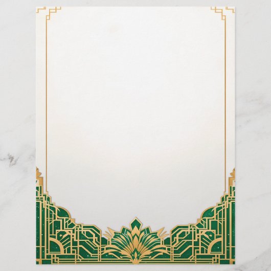 華美アールデコフレーム（白） レターヘッド (正面)