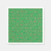 華美アールデコ緑と金ゴールド スタンダードカクテルナプキン (正面)