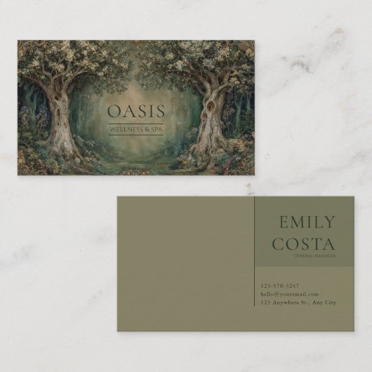 華美アールヌーボーマジカルウッドランド 名刺 (正面/裏面)