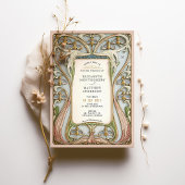 華美アールヌーボー結婚フローラ 招待状