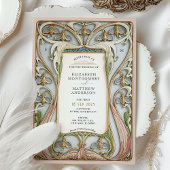 華美アールヌーボー結婚フローラ 招待状