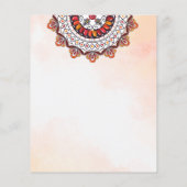 華美インディアン象バジェット結婚式招待状 (裏面)